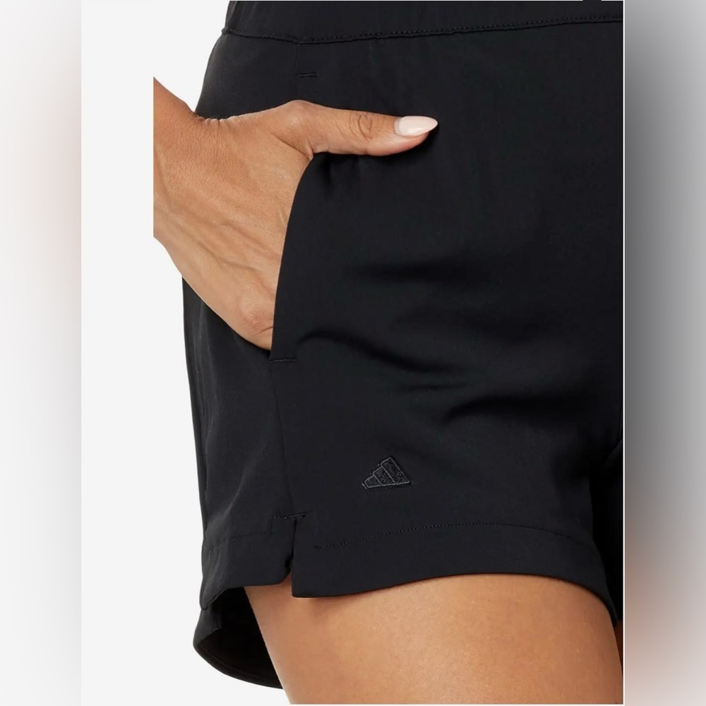 Adidas Go-To-Golf 4” Black Golf Elastic Waistband Women’s Shorts Size Small
